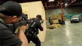 CQB CITY AIRSOFT ACTION MARCH 19th 2011 SIG P226 TM FIVE SEVEN TM SUPER 90 [upl. by Annaej]