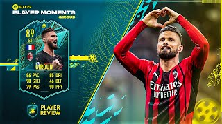 WOW IM SHOCKED 89 PLAYER MOMENTS OLIVER GIROUD PLAYER REVIEW  FIFA 22 ULTIMATE TEAM [upl. by Synned]