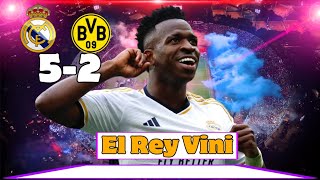 Vinicius jr salva a Ancelotti ReAl Madrid 52 Borussia Dortmund [upl. by Aneek]