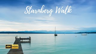 Relaxing Walk from Starnberg Nord to Starnberger See  Germany  4K HDR [upl. by Suzy]