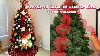 DECORA TU ÁRBOL DE NAVIDAD FÁCIL CON MALLA Christmas Tree navidad [upl. by Gore820]