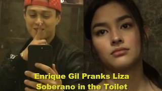 Enrique Gil Pranks Liza Soberano in the Toilet [upl. by Manvil224]