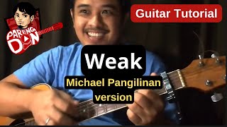 WEAK chords guitar tutorial Khel Pangilinan ver SWV original  Pareng Don tips and lessons [upl. by Adnaval770]