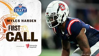 CB Myles Harden gets The Draft Call at No 227 Overall  Cleveland Browns [upl. by Ludly]