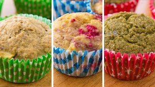 3 Healthy Muffins For Breakfast  Easy Muffin Recipe [upl. by Ackerman]