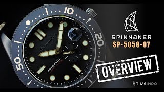 PRODUCT OVERVIEW Spinnaker Croft 43mm SP505807 Vintage Ionic Platting Grey Dial [upl. by Delisle380]