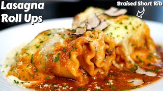 Youve Never Had Lasagna Like This Short Rib Lasagna Roll Up Recipe [upl. by Feenah692]