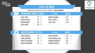 Crowhurst Park CC 2nd XI v Robertsbridge CC 1st XI [upl. by Bartholomew814]