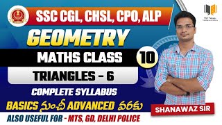 Class  10  Triangle Part  6  Complete Geometry for free in Telugu  SSC Telugu [upl. by Sirromaj]