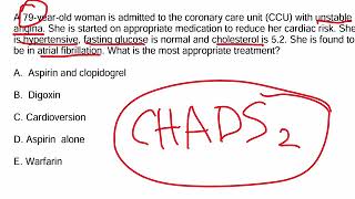 Data Interpretation  CHADS2 Score  Atrial Fibrillation  Cardiology  Medical School  Revision [upl. by Ignatia]