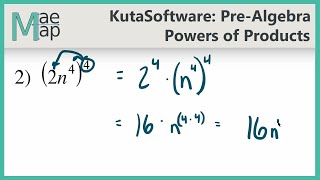 KutaSoftware PreAlgebra Powers Of Products And Quotients [upl. by Ahsinyd]