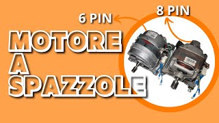 IL MOTORE DA LAVATRICE A SPAZZOLE come collegarlo ed azionarlo su banco motore a 6 e 8 PIN [upl. by Christie749]