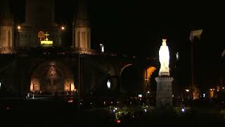 Mariale Procession aux flambeaux at the Sanctuaire de Lourdes  23 October 2024 [upl. by Gregorius]