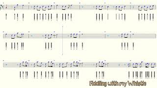 Faded  Tin Whistle  Play Along Tab Tutorial [upl. by Liakim]