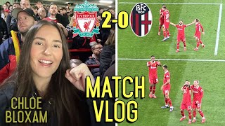 MO SALAH SCORES A BEAUTY IN LFC WIN AT ANFIELD  Liverpool 20 Bologna  Match Vlog [upl. by Llertac]