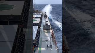 উত্তাল সমুদ্রের কবলে বিশাল জাহাজ  Huge ship in bad weather ocean travel ship shorts roughseas [upl. by Heidt]