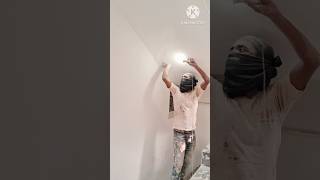 Wall PaintPutty Dust Remove shorts viral painting art wallpaint design work putty paint [upl. by Dukie]