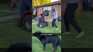 Honda 3 wheeler wheelie wheeliechallenge wheeliewednesday honda atc atv youtube shortsvideo [upl. by Aerdnod]