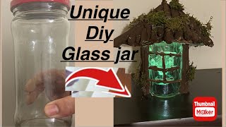 Unique Stylish Lantern Diy Recycled Glass Jar Wood branches Waste Materials Reuse Decor Craft [upl. by Yebot]