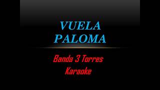 Vuela paloma KARAOKE Banda 3 Torres [upl. by Soiritos]