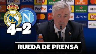 Rueda de prensa ANCELOTTI post REAL MADRID 42 NÁPOLES [upl. by Katalin]