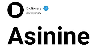 Asinine Meaning In English [upl. by Attoynek]