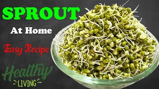 हरी मूंग को घर पर कैसे अंकुरित करें  How to grow sprout at home [upl. by Oiznun]