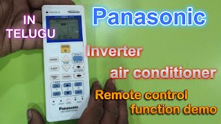 Panasonic ac remote control in telugu  how to use panasonic ac remote control in telugu [upl. by Keele283]