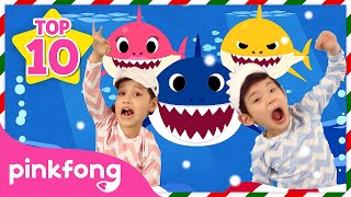 🏆TOP10 Winter Baby Shark  Best Baby Shark Songs ONLY  Animal Song  Pinkfong Songs for Kids [upl. by Annahsar]