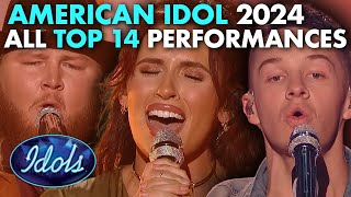 ALL AMERICAN IDOL TOP 14 PERFORMANCES 2024  Idols Global [upl. by Studdard81]