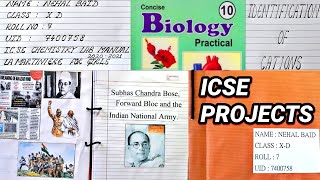 ICSE CLASS 10 Boards Projects PDF for 2024 all subjects  ICSE Projects History Biology Geo etc [upl. by Adnahcal]