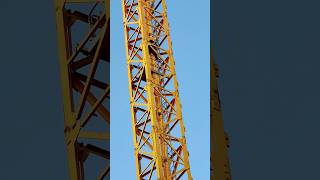 CRANE OPERATOR COMING DOWN towercrane constructionequipment potain heavyequipment craneoperator [upl. by Fontes498]