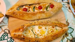 Turkish Pide Breadyou will forget about pizzaTry this amazing recipeviral [upl. by Elvah444]