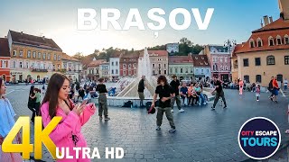 Brașov Romania 🇷🇴 September 2023 SUNNY DAY ☀️24°C Discover Transilvania 🏙 4K 60fps Walking Tour [upl. by Burke]