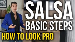 Salsa Basic Steps  6 Details To Look Pro [upl. by Airenahs]