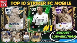 Top 10 strikers in fc mobile 🤯🤯🤯  best list of st for every budget  best cheap beasts in fc mobile [upl. by Tiffany]