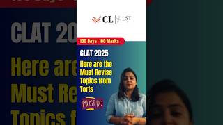 Important Topics to revise in Torts clat2025 clatpreparation clatrevision [upl. by Hecklau98]