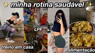 minha rotina saudável  treino em casa alimentação foco 🧘🏻‍♀️ ✨ [upl. by Nnylg]