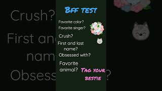 BFF Test Tag your bestie💜 besties tagyourbestfriends shorts [upl. by Addison552]