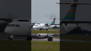 Braathens Regional Airlines ATR 72 at Norwich Airport aviation planespotting [upl. by Eceined]