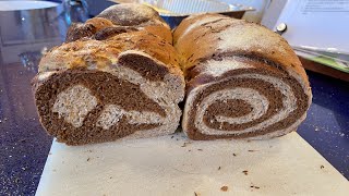 Marble RyePumpernickel Bread Swirl and Braid DOUGH RECIPES IN DESCRIPTION BELOW [upl. by Vita]