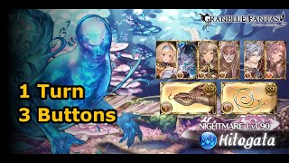 GBF Guild War June 2022  Nightmare lv90 solo 1 Turn 3 Buttons [upl. by Ahsienat573]