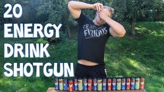 20 Energy Drink Shotgun  Do NOT Attempt This At Home [upl. by Cilka]