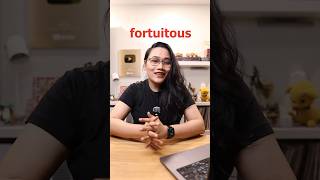 What does FORTUITOUS mean 🤔 teamlyqa learnwithlyqa vocabulary english wordoftheday [upl. by Onilecram740]