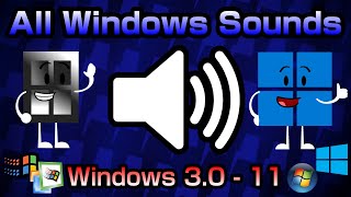 All Windows Sounds Windows 30  11 [upl. by Basham]