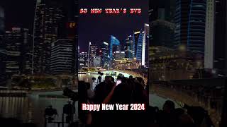 🇸🇬 New Year’s Eve  Welcome 2024 singapore fireworks sgcountdown [upl. by Eichman639]