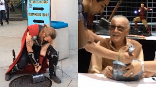 Real Thors Hammer at Comikaze Stan Lee Signing  Sufficiently Advanced [upl. by Benedick]