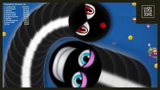 WORMSZONEIO TOP 1 GIANT SNAKE IO🐍 worms zone best gameplay 018  Biggest slither io  LUKIRAZONE [upl. by Sutsugua]