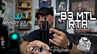 Impressive VandyVape x Alex VapersMD B3 MTL RTA [upl. by Llesig]