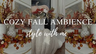 🍁🍂2024 COZY FALL DECORATING🍂🍁 HOW TO STYLE A FALL MANTEL  AUTUMN DECOR IDEAS  DECORATING FOR FALL [upl. by Sucramad928]